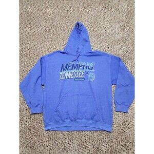 Memphis Tennessee Home of the Blues Est 1819 Blue Hoodie SweatShirt Size XL